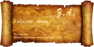 Zalczer Anna névjegykártya