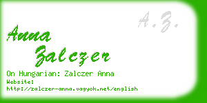 anna zalczer business card